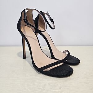 Stuart Weitzman Elegant Black High Heel Sandals
